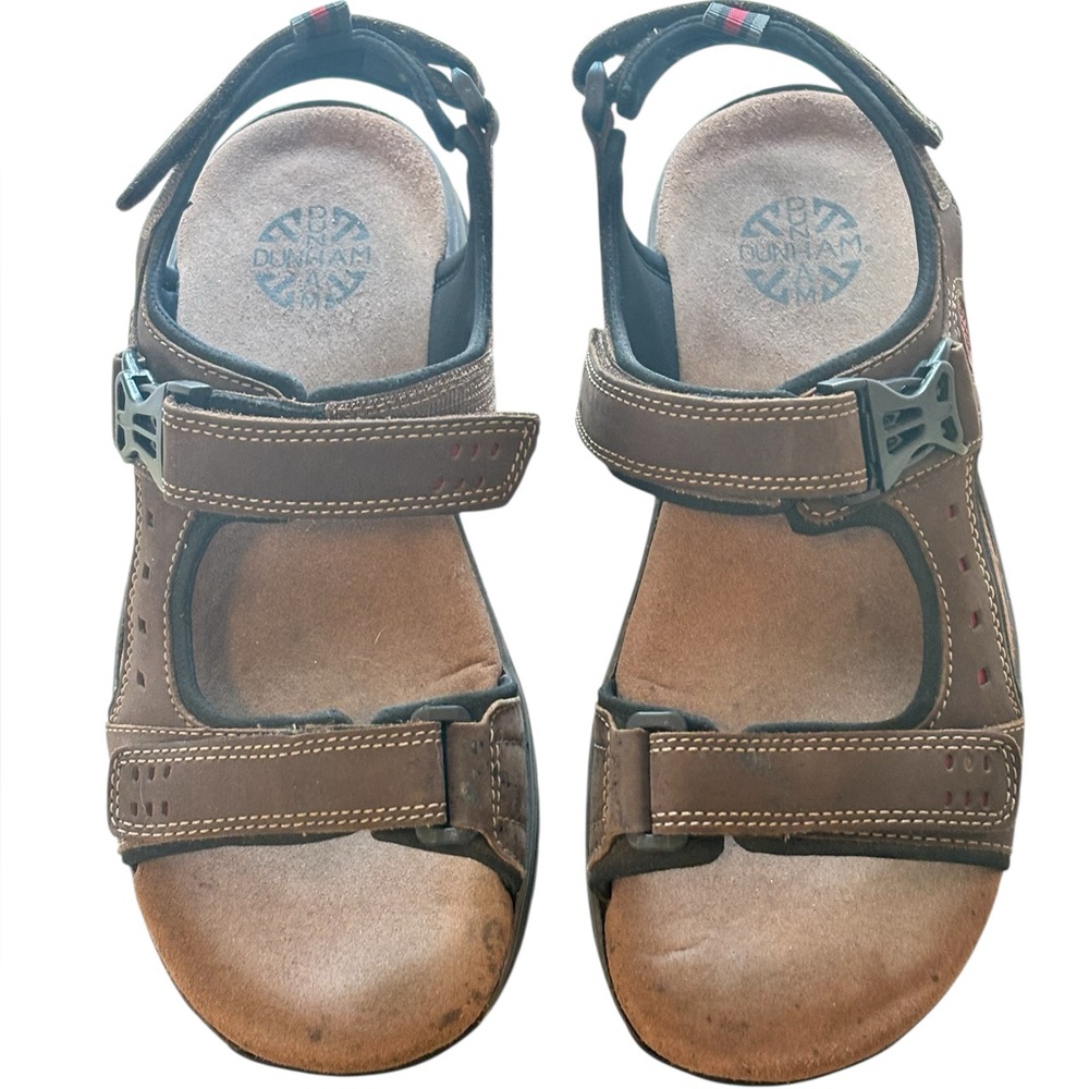 Dunham Brown Sandals Comfortable Adjustable Design Size 10 like new